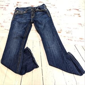 Miss Me Women's Boot Cut Jeans - Dark Blue